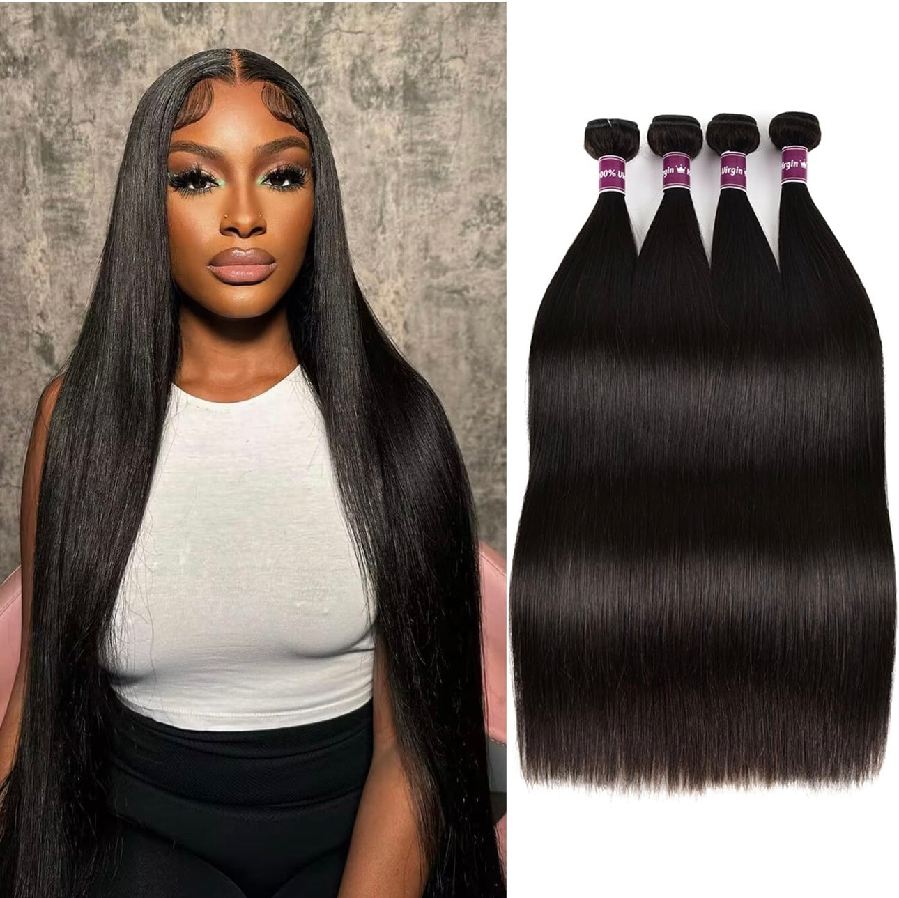 Zivora Beauty 100% straight human virgin hair bundles