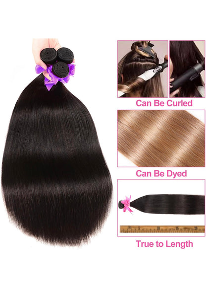 Zivora Beauty 100% straight human virgin hair bundles